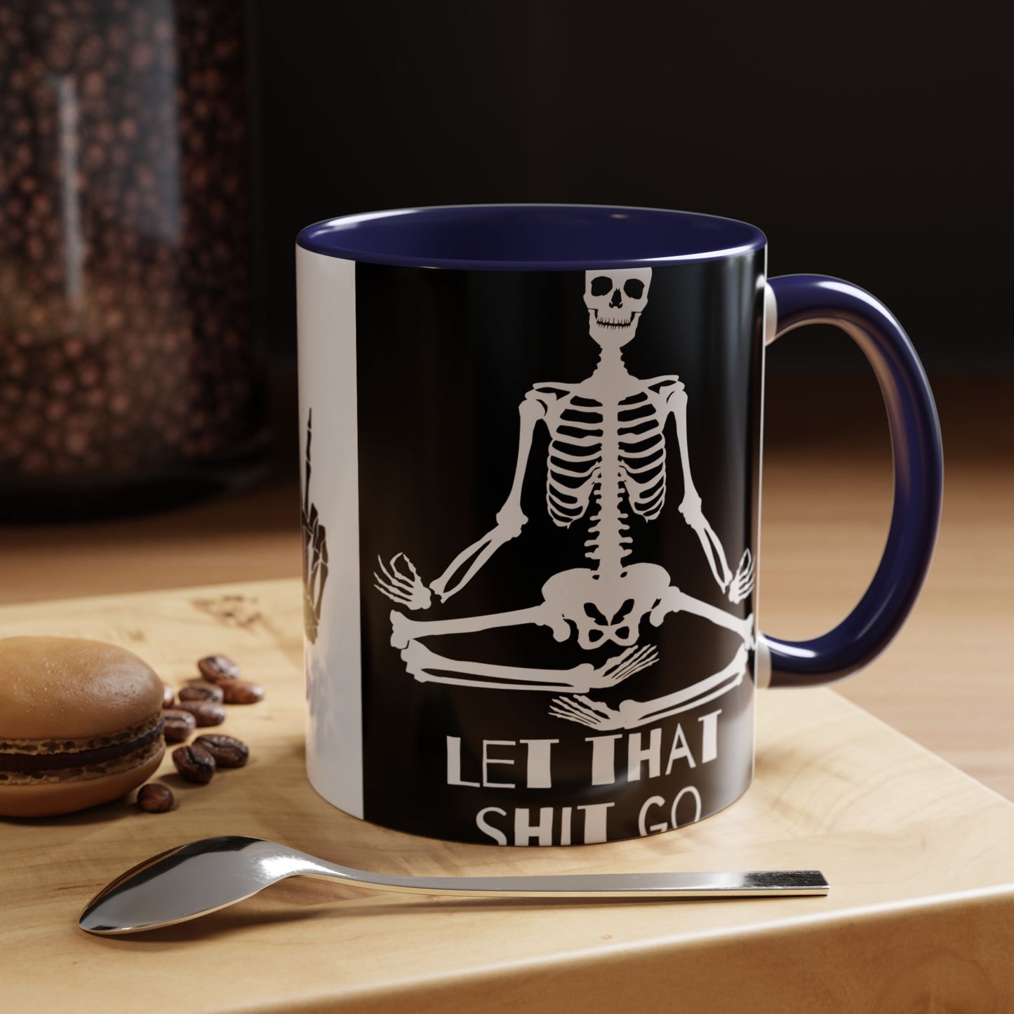 Let That Shit Go Skelly Ceramic Coffee Mug (11, 15oz)