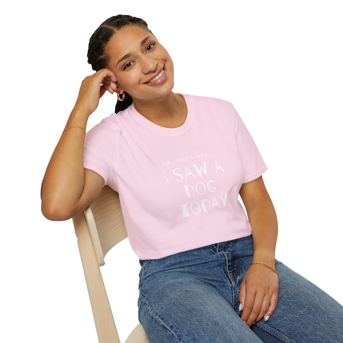 “I saw a dog today” Unisex Softstyle T-Shirt