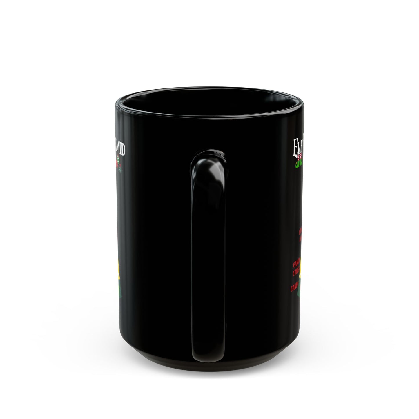 Elf Food Pyramid Black Ceramic Mug (11oz, 15oz)
