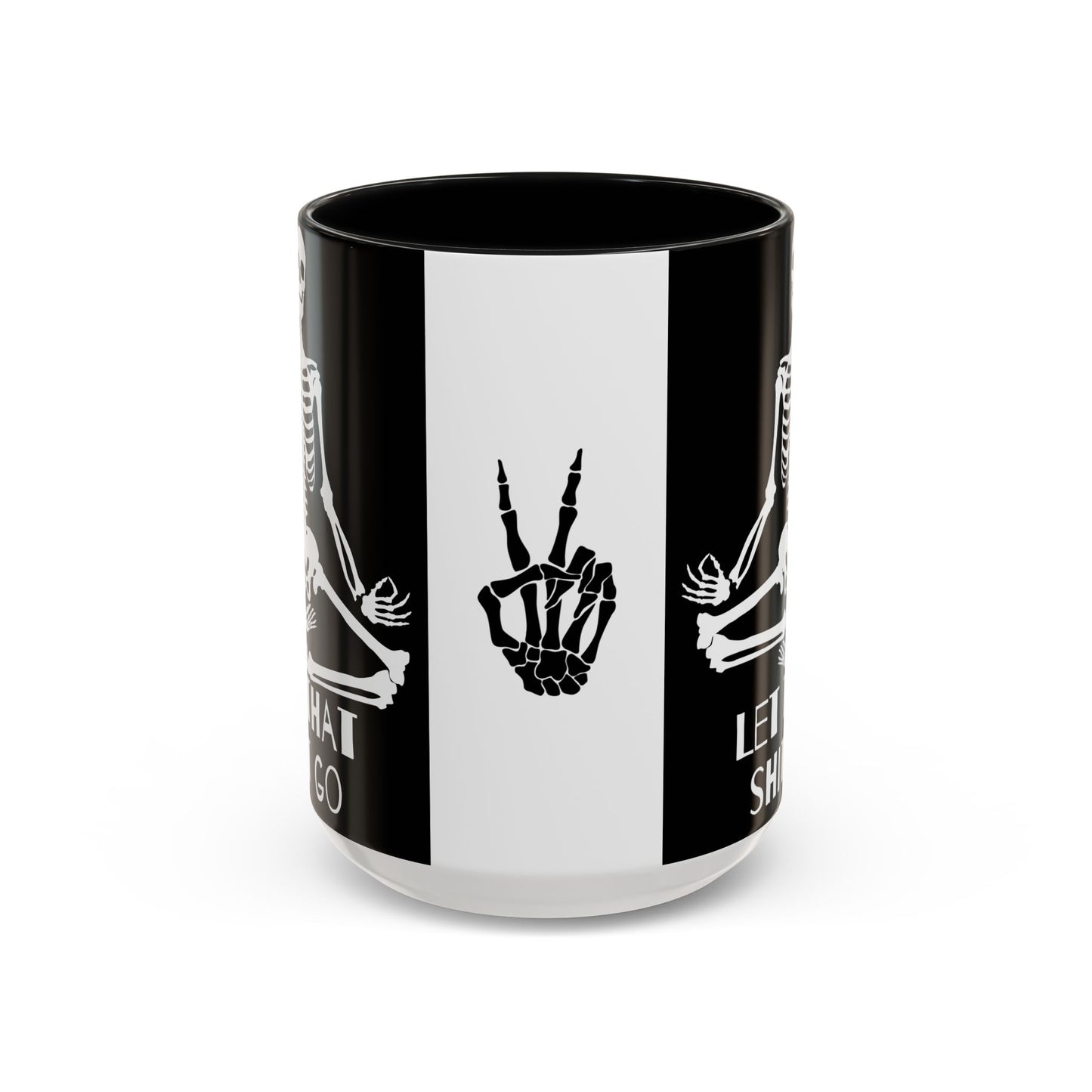 Let That Shit Go Skelly Ceramic Coffee Mug (11, 15oz)