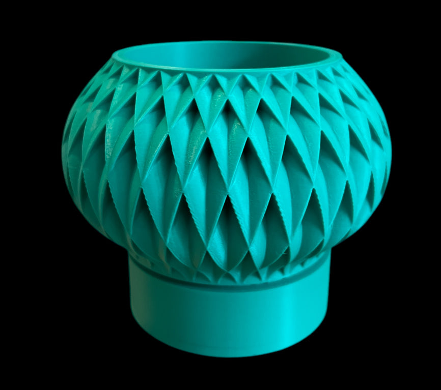 Diamond Planter with Drip Saucer