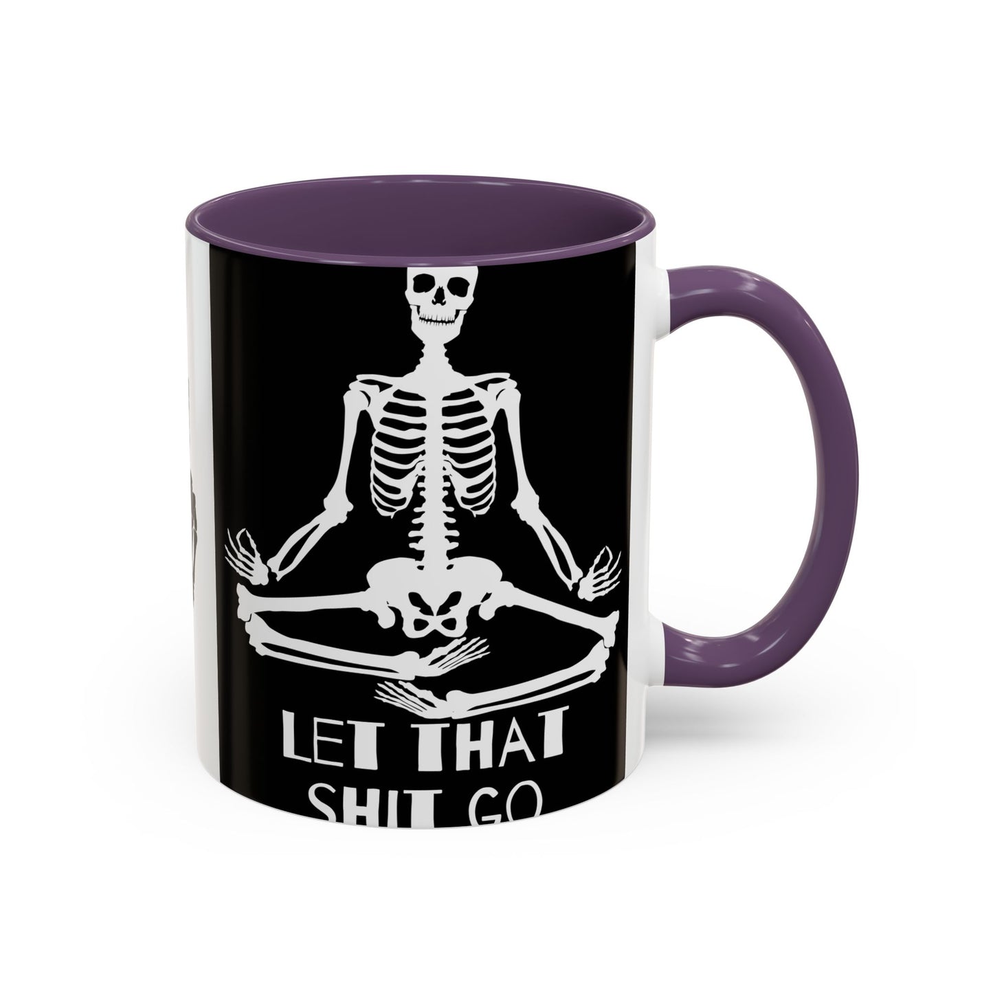 Let That Shit Go Skelly Ceramic Coffee Mug (11, 15oz)