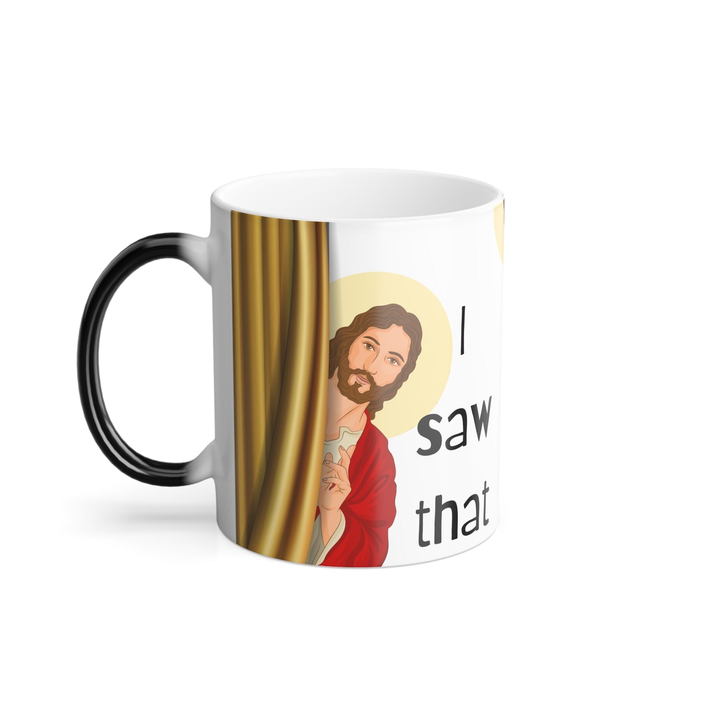 Judgmental Jesus Color Morphing Mug, 11oz