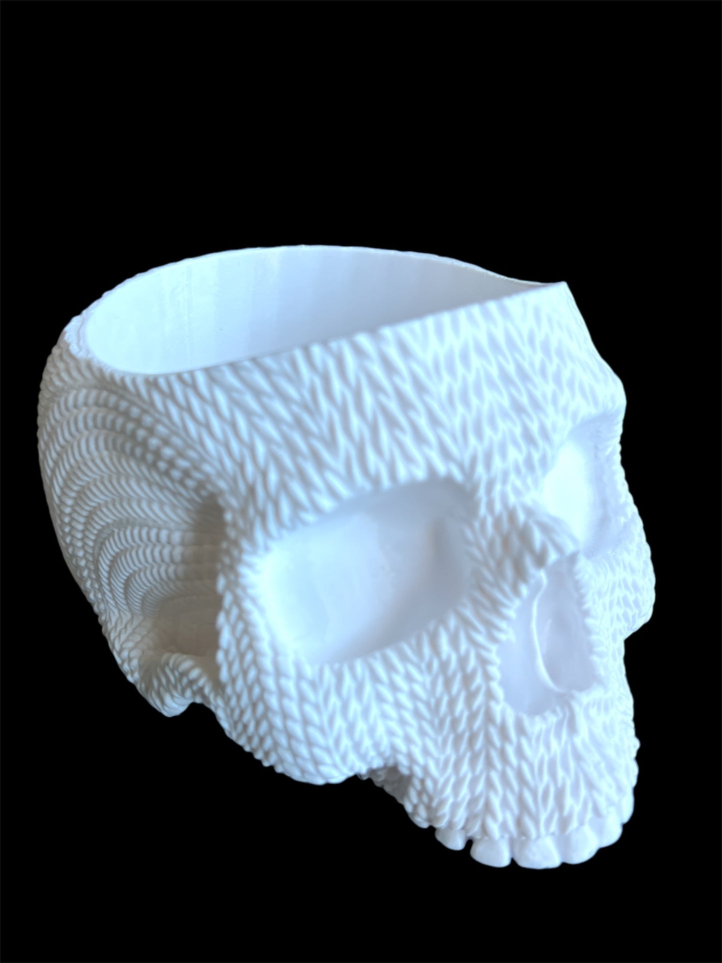Knitted Texture Skull Bowl