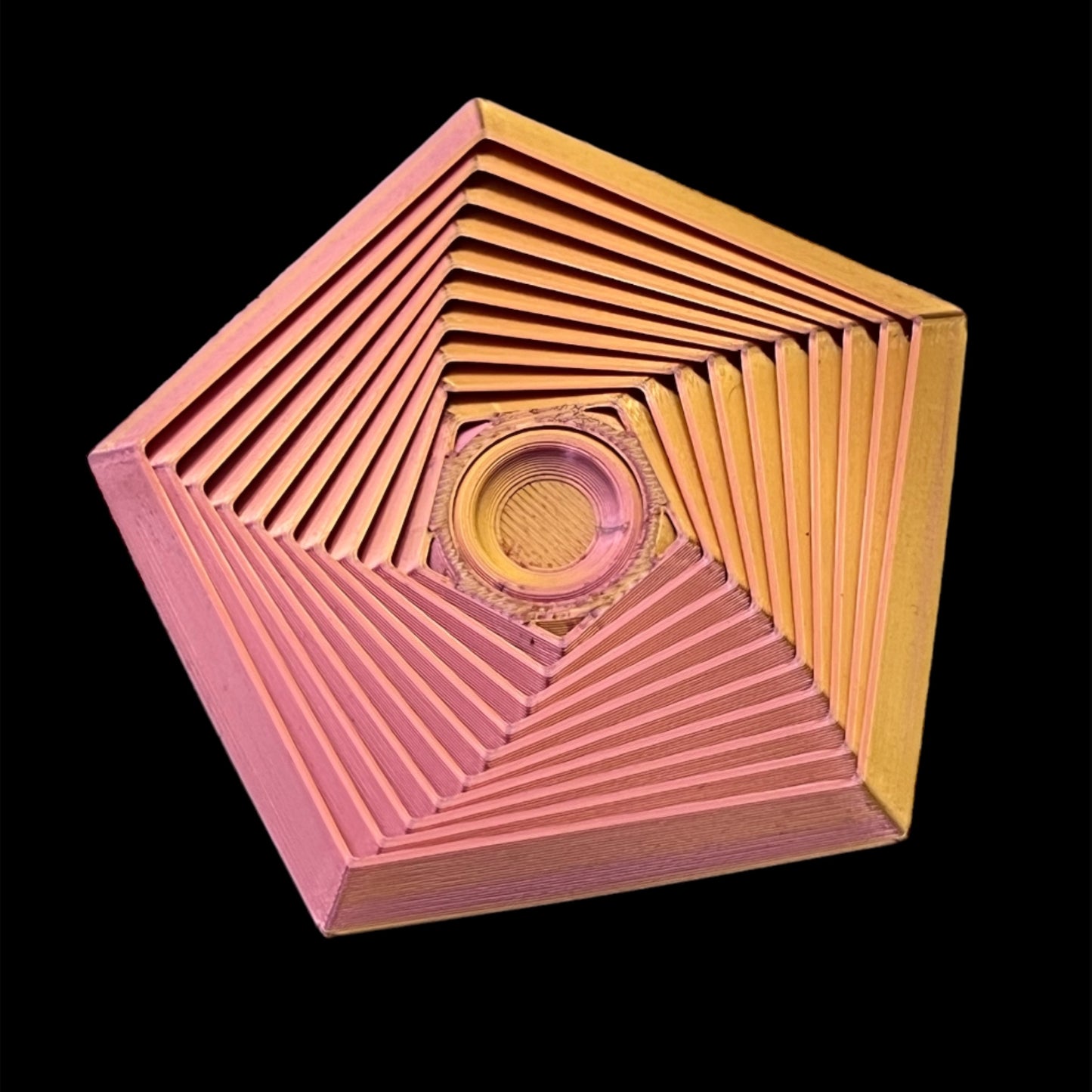 Hexagon 3D Printed Spinner - Sunset Silk - 3.75”