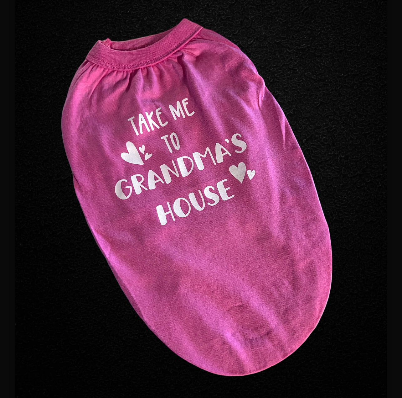 Medium Dog “Take Me To Grandma’s House” in Pink