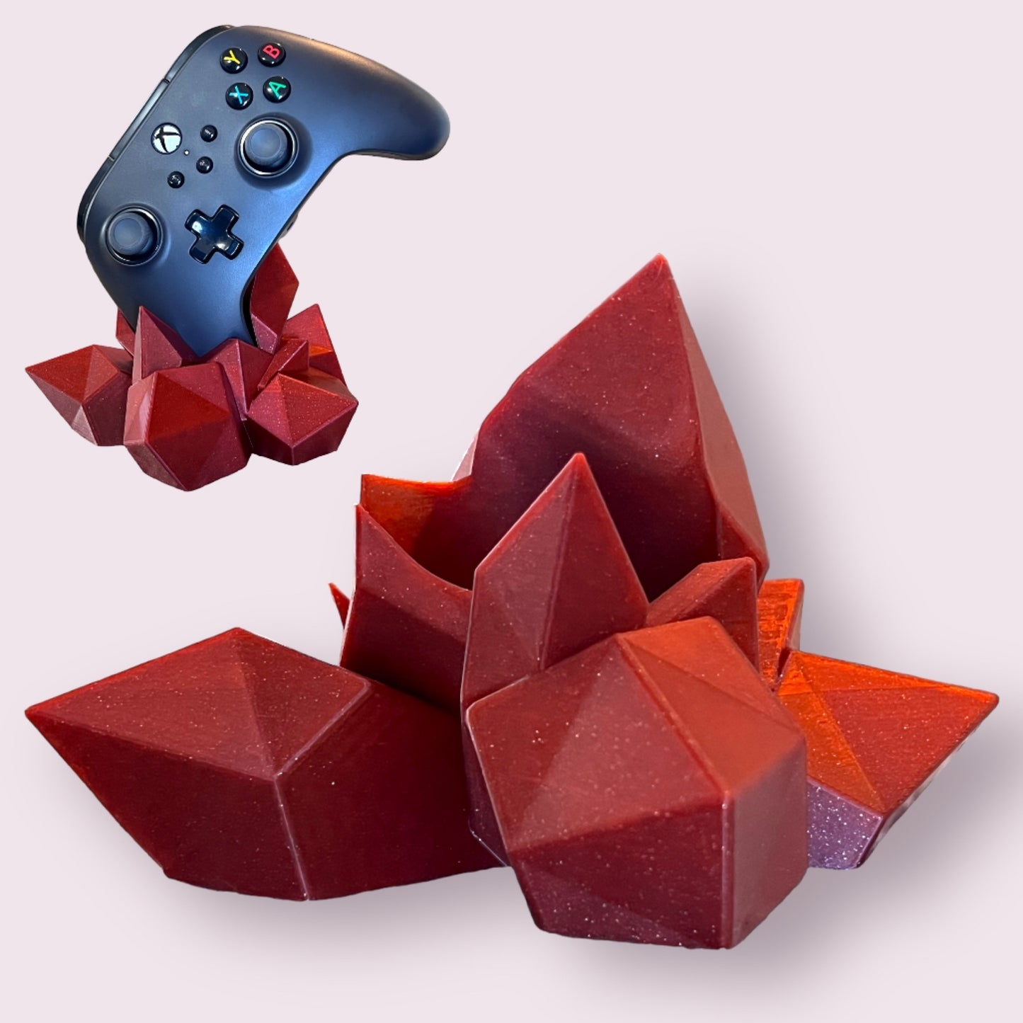 Crystal Xbox Controller Stand - Galaxy Red