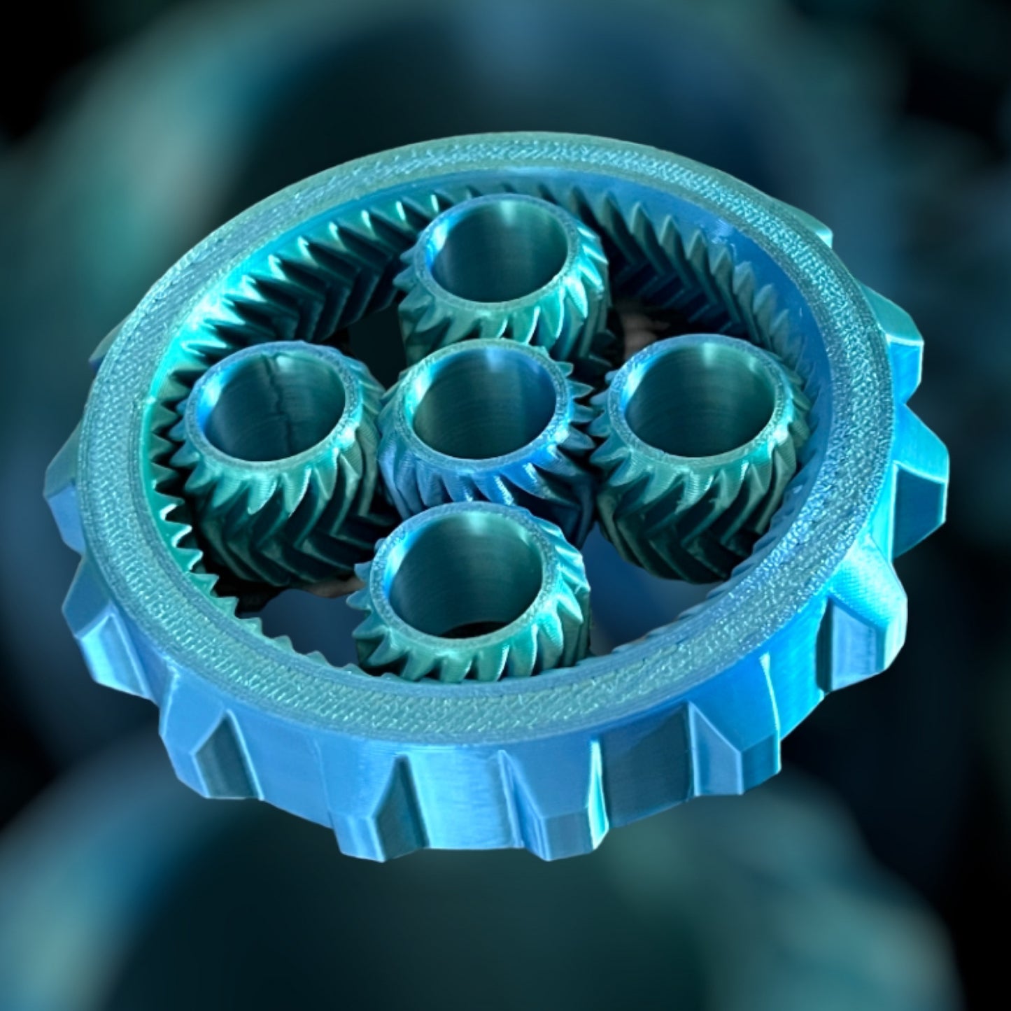 Planetary 3D Printed Spinner - Ocean Meadow Silk