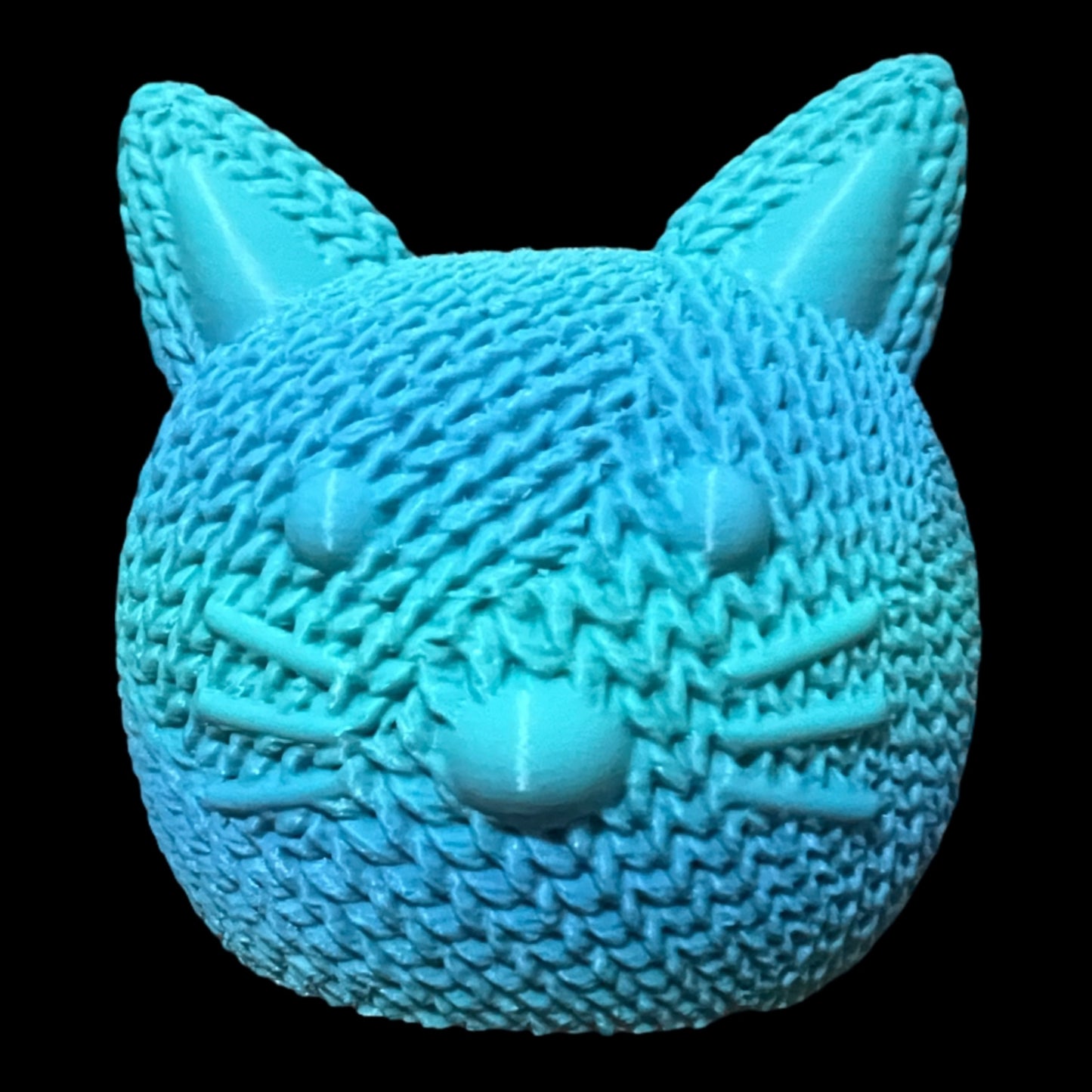 Pencil Holder - Knitted Kitty Cat - Holds 6 Pens/Pencils