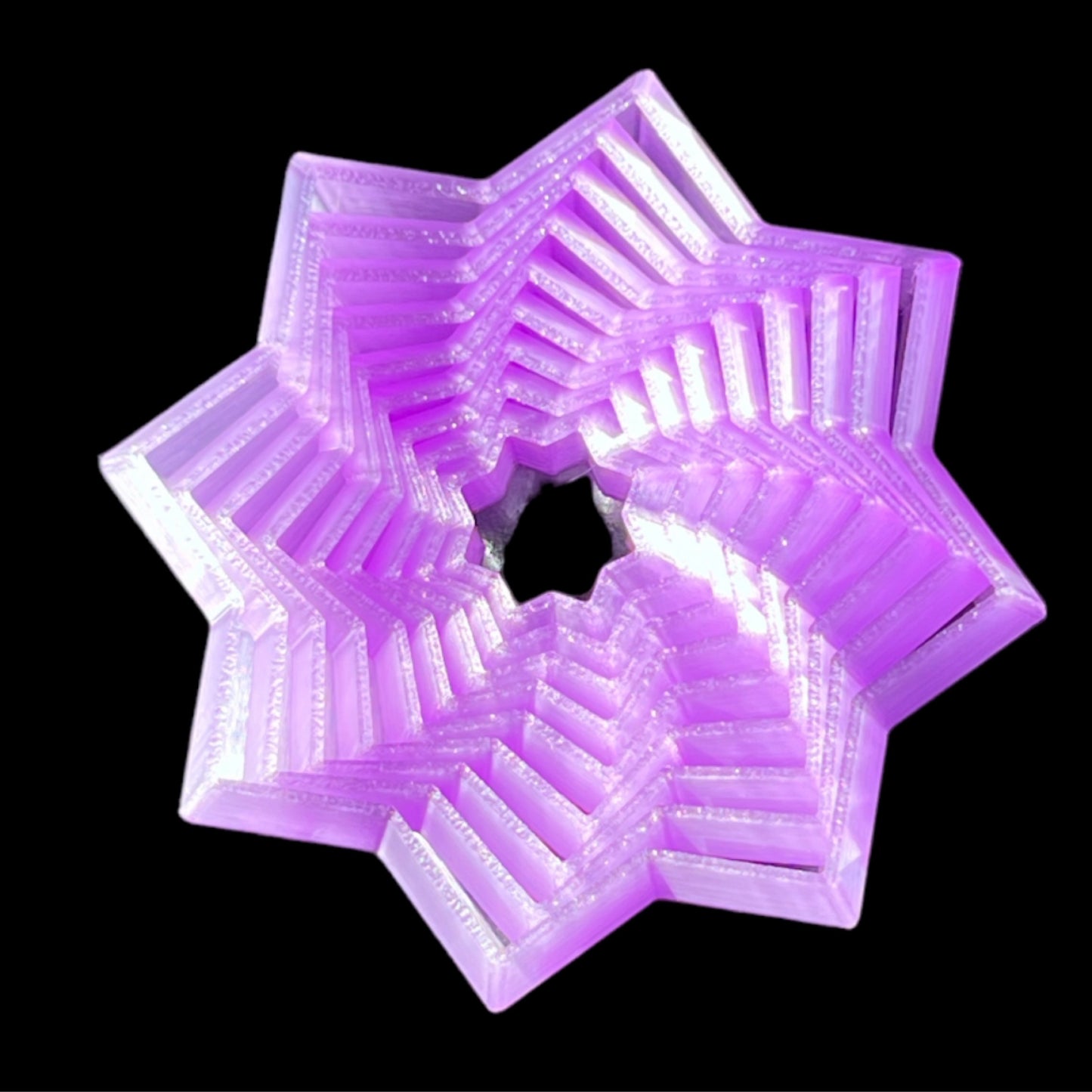 Star Shaped 3D Print - 8 Points - Lavender Ice
