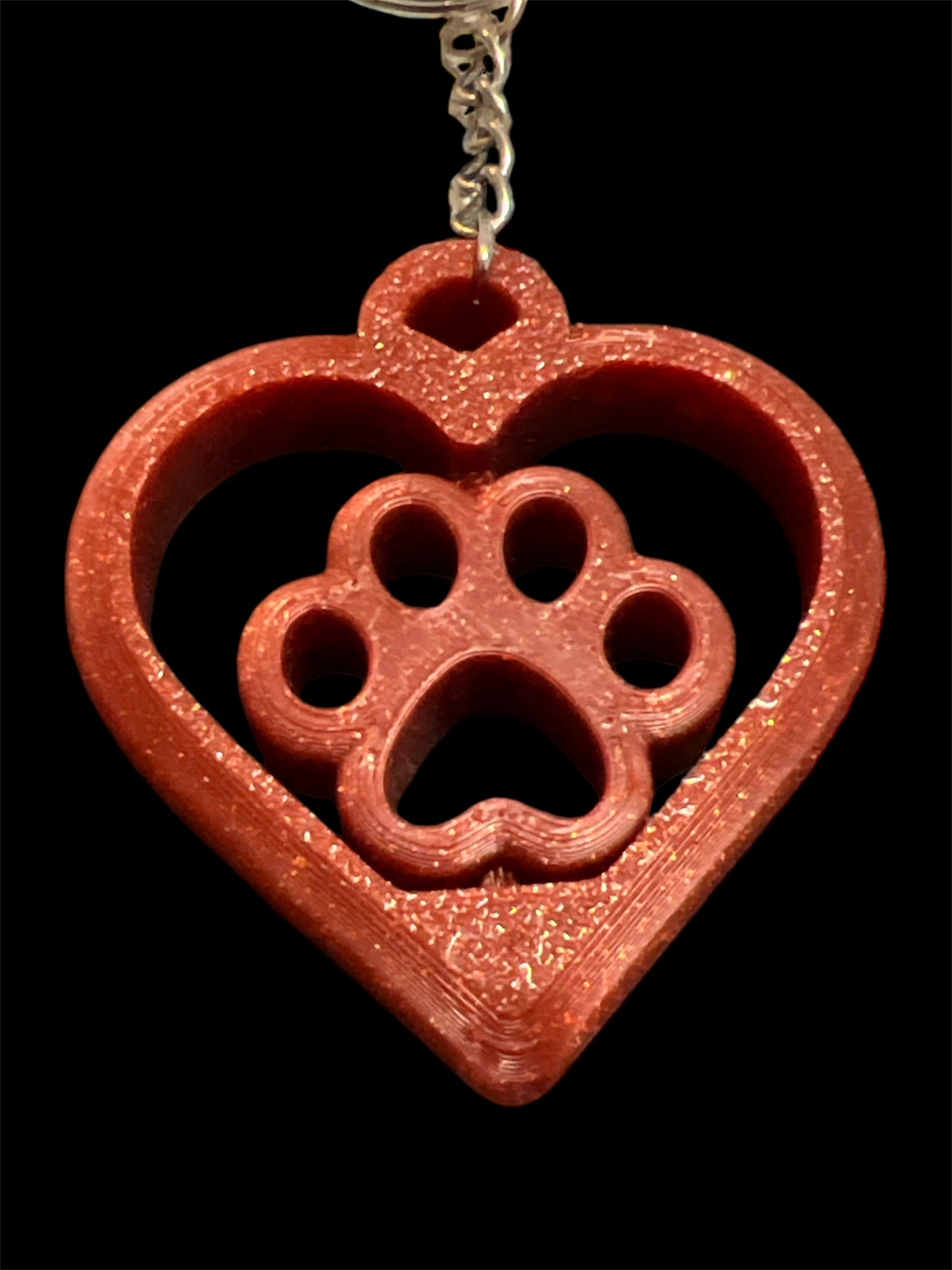 Paw Love rotating keychain