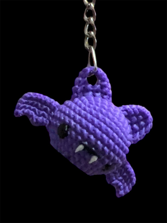 Knitted Bat Keychain