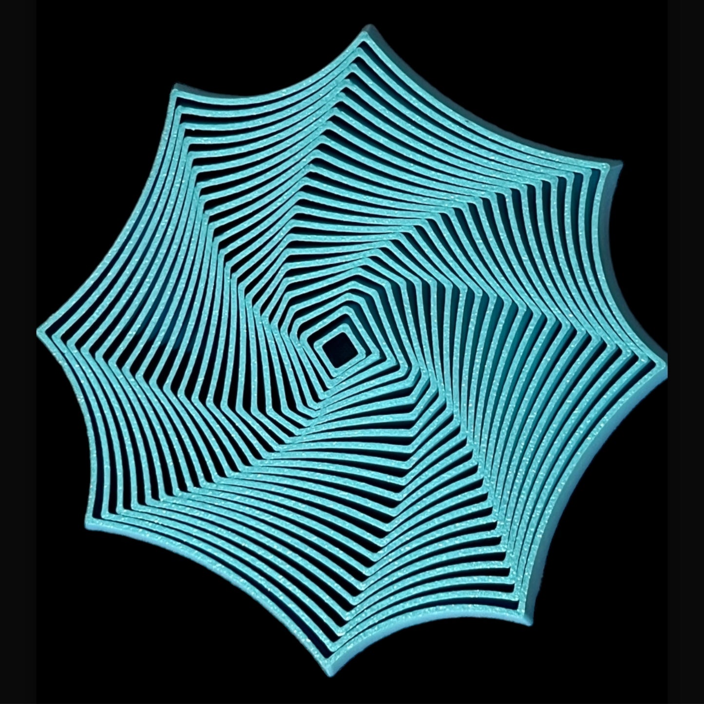 Spiderweb 3D Print - Ocean Meadow - 4”